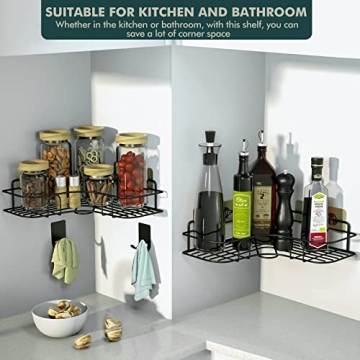 Corner Shower Caddy Pack No Drilling Bathroom Storage
