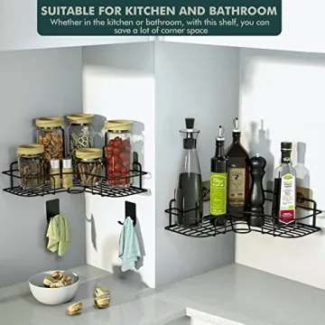 Corner Shower Caddy Pack No Drilling Bathroom Storage