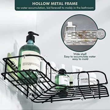 Corner Shower Caddy Pack No Drilling Bathroom Storage