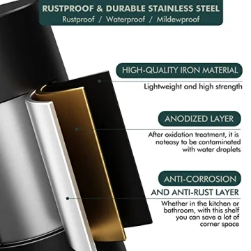 Corner Shower Caddy Pack No Drilling Bathroom Storage