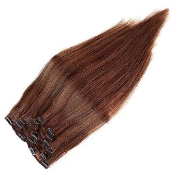 Ubetta Clip in Hair Extensions - Chocolate Brown Balayage 16 Inch