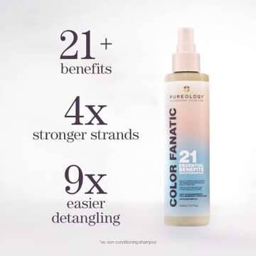 Pureology Color Fanatic Leave-in Conditioner Hair Treatment Detangler Spray | Protects Hair Color Fr...