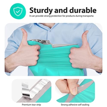 Fuxury Poly Mailers 12x15.5 Self-Sealing Teal Pack