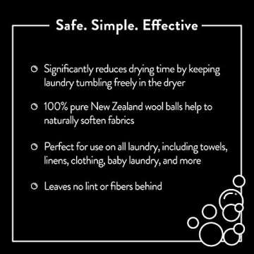 Molly's Suds XL Wool Dryer Balls - Eco-Friendly Fabric Softener