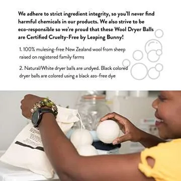 Molly's Suds XL Wool Dryer Balls - Eco-Friendly Fabric Softener