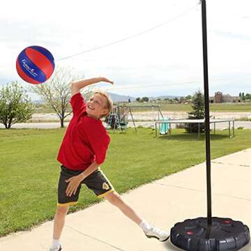 GAMESUN Portable Tetherball Set, Portable Water-Base Tetherball Set with Tetherball, Pole, Rope and ...