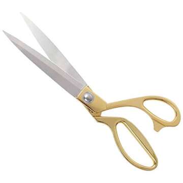 SUNLAND Professional Stainless Steel Heavy Duty Tailor Scissors (11 inch, Gold)