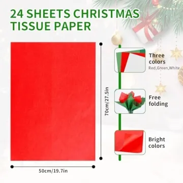 Souloduce 12 Pack Christmas Gift Bags - Vibrant & Sturdy Set