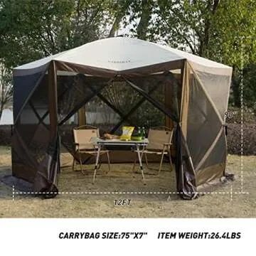 Gardimax 12'x12' Pop Up Gazebo Tent for Camping