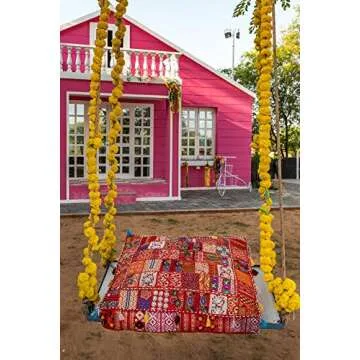 Bohemian Cotton Patchwork Floor Pillow Cover 35x35