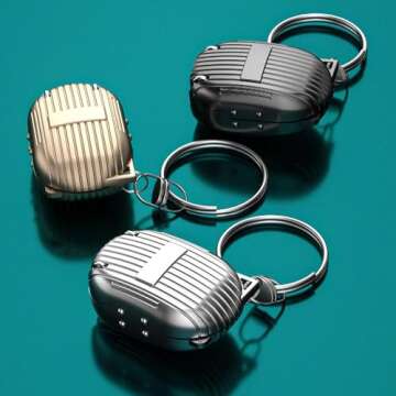 Metal Design German Mini Folding Portable Keychain Nail Clipper, Travel Nail Clippers with Nail File...