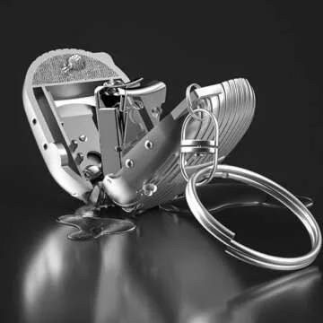 Compact Metal Design Keychain Nail Clipper for Travel