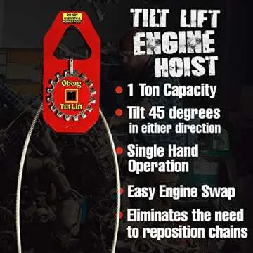 Oberg Tilt Lift Engine Hoist Sling for Easy Swaps