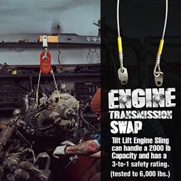 Oberg Tilt Lift Engine Hoist Sling for Easy Swaps