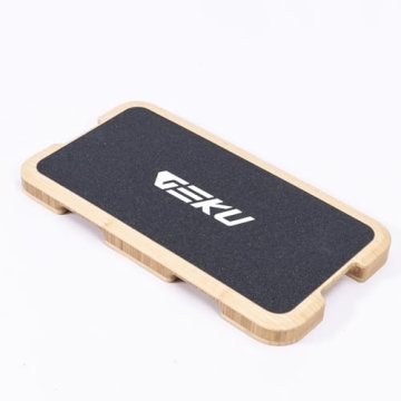 GEKU FIT Bamboo Fitness Board for Resistance Band Workouts - Eco-Friendly Exercise Platform with Non...
