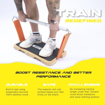 Geku Fit Eco-Friendly Bamboo Fitness Board for Resistance Bands