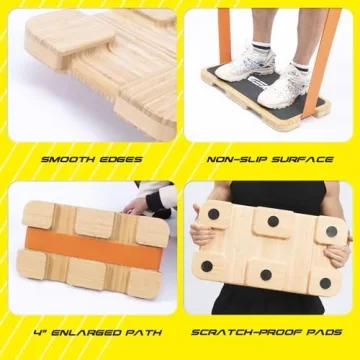 Geku Fit Eco-Friendly Bamboo Fitness Board for Resistance Bands