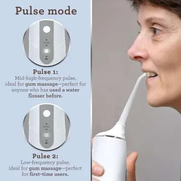 GuruNanda Cordless Water Flosser for Teeth, Gums & Braces - Portable & Rechargeable 300 ml Water Pick with 6 Flossing Modes, 4 Replaceable Tips & IPX7 Waterproof - Oral Irrigator for Home & Travel
