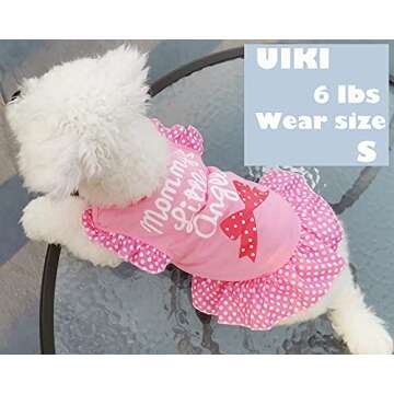 XPUDAC 4 Pieces Pet Dog Dress Shirt Puppy Skirt Cute Doggie Dress Dog Summer Clothes Dog Apparel for...