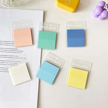 TPALPKT 50 Sheets Transparent Sticky Notes for Office & School
