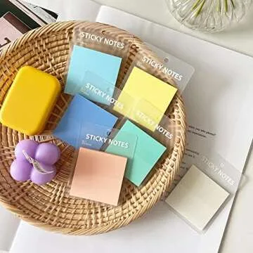 TPALPKT 50 Sheets Transparent Sticky Notes for Office & School