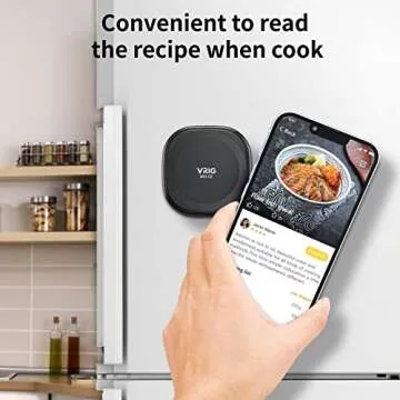 VRIG Magnetic Shower/Mirror/Bathroom Phone Holder,Magnetic Ring Compatible with iphone 14, 13, 12 and All Phones All Cases,for Shower/Bathroom/Gym/Kitchen/Wall/Make Up