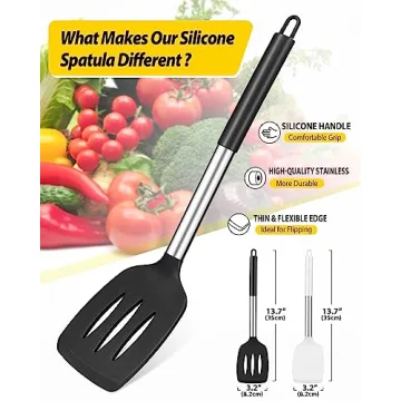 Silicone Spatula Set - Non-Stick & Heat Resilient Cookware
