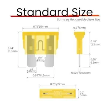 Reliable 25 pcs 20 Amp Car Blade Fuses for All Vehicles