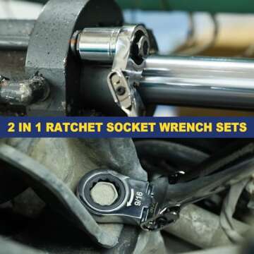 Flex-Head Ratcheting Wrench Set – 13pcs for Auto Repairs