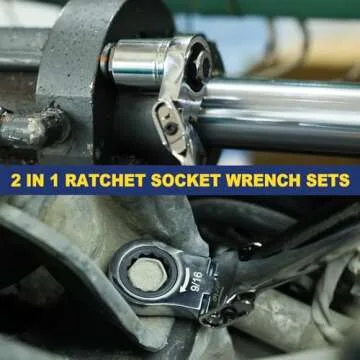 Flex-Head Ratcheting Wrench Set – 13pcs for Auto Repairs