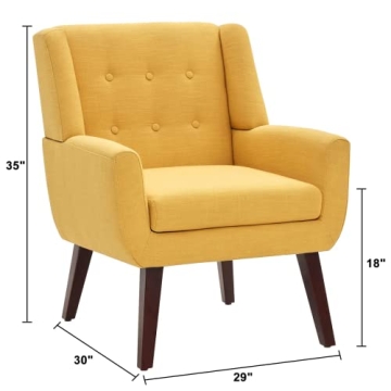 Comfy Mid-Century Accent Chair for Small Spaces