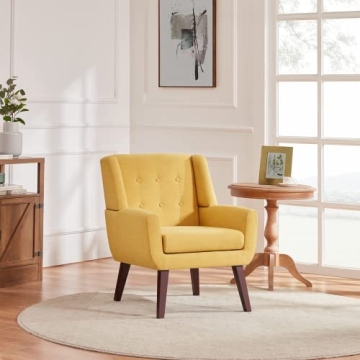 Comfy Mid-Century Accent Chair for Small Spaces