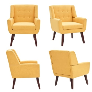 Comfy Mid-Century Accent Chair for Small Spaces