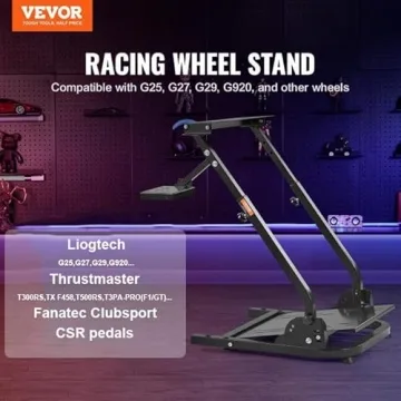 VEVOR G920 Racing Steering Wheel Stand Shifter Mount fit for Mainstream Brands Gaming Wheel Stand Wheel Pedals NOT Included Racing Wheel Stand