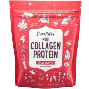 Mama Natural Hair Growth & Collagen Bundle - Multi Collagen Protein for Skin, Hair & Nails - Premium...