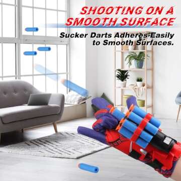 JONEG Web Shooters Toy for Kids 2 Pack, Toy for 3 4 5 6 7 8 Year Old Boy, Web Slinger Boy Toys with Spider Glove Launcher, Toys for Boys 4-6, Birthday Gifts for Boys 6-8