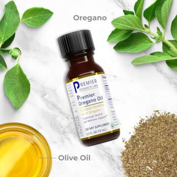 Premier Research Labs Premier Oregano Oil - Oil of Oregano Drops with Carvacrol, Edible Oregano Essential Oil Supplement for Immune & Gut Health - 0.5 Fl Oz