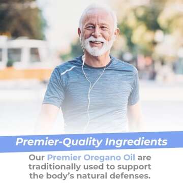 Premier Research Labs Premier Oregano Oil - Oil of Oregano Drops with Carvacrol, Edible Oregano Essential Oil Supplement for Immune & Gut Health - 0.5 Fl Oz