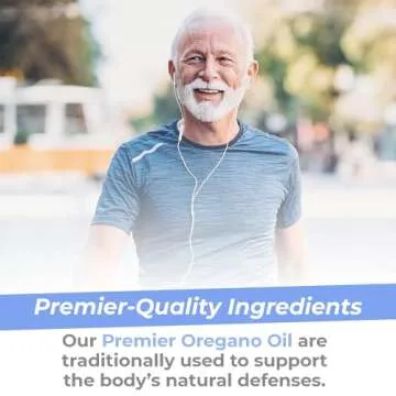 Premier Research Labs Premier Oregano Oil - Oil of Oregano Drops with Carvacrol, Edible Oregano Essential Oil Supplement for Immune & Gut Health - 0.5 Fl Oz