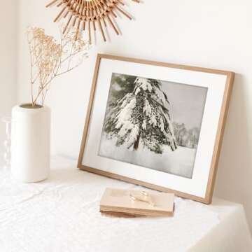 Canssape Vintage Farmhouse Wall Decor French Country Decor 8"x10" Sled Wall Art Prints Aesthetic Botanical Pictures Rustic Snow Winter Posters Wall Decor Set of 6 Gallery Decor(Unframed)