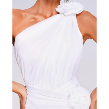 BELLA BARNETT Elegant One Shoulder Floral Summer Dress