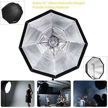 GODOX 32"/ 80cm Umbrella Octagon Portable Softbox Reflector for Studio Photography Speedlite Flash