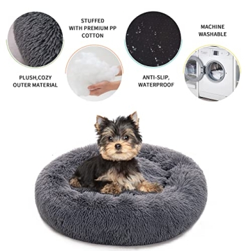 Cozy PEOPLE&PETS Plush Pet Bed for Dogs and Cats