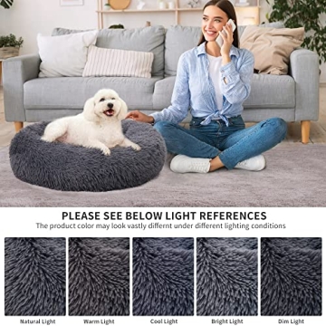 Cozy PEOPLE&PETS Plush Pet Bed for Dogs and Cats