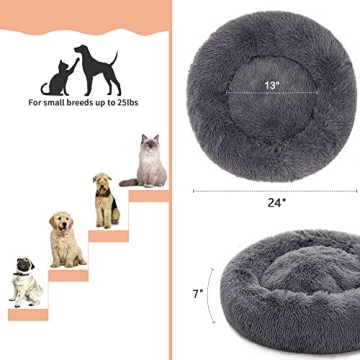 Cozy PEOPLE&PETS Plush Pet Bed for Dogs and Cats