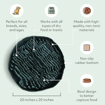 Reggie Stimulating Feeder Mat for Dogs | Relieve Speed Eating, Boredom, Stress | Vet-Approved & Idea...