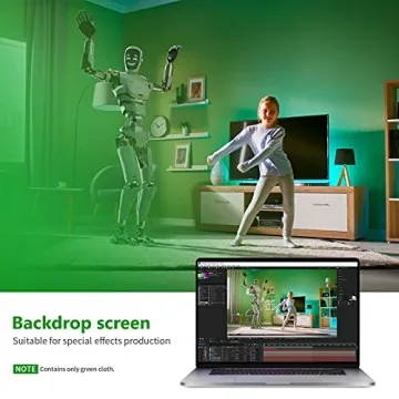 Neewer Green Chromakey Backdrop with 3 Clamps - 9x15 ft