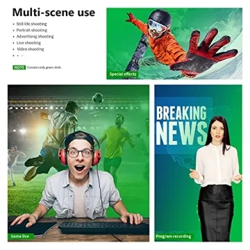 Neewer Green Chromakey Backdrop with 3 Clamps - 9x15 ft