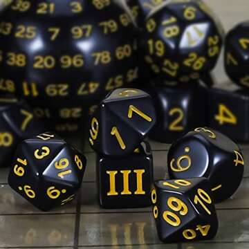 CiaraQ DND Polyhedral Dice Set for Tabletop Games