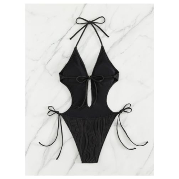 Verdusa Women's Tie Side Halter Swimsuit for Stylish Summer